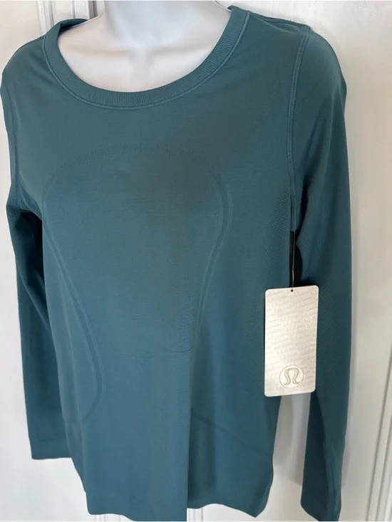 NWT Lululemon Swiftly Tech LS *Breeze Silverescent Size  6 Persian Green 4 Way - Picture 3 of 13